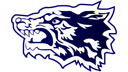 OSWEGO EAST HIGH SCHOOL WOLVES MASCOT LOGO