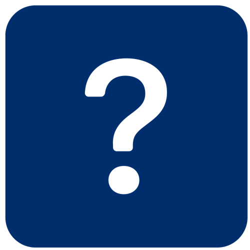 blue square white question mark
