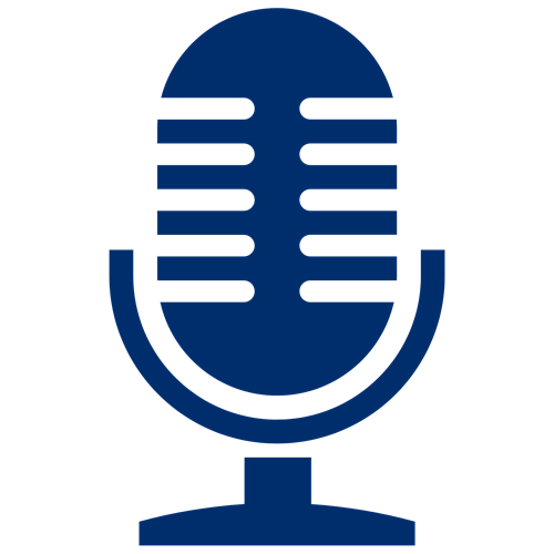 blue old microphone icon SEL